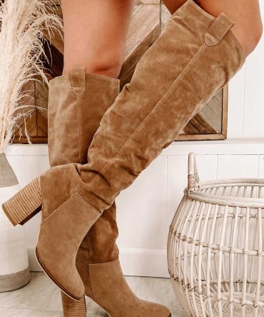 Go With Everything Faux Suede Boots (Beige Suede) · NanaMacs