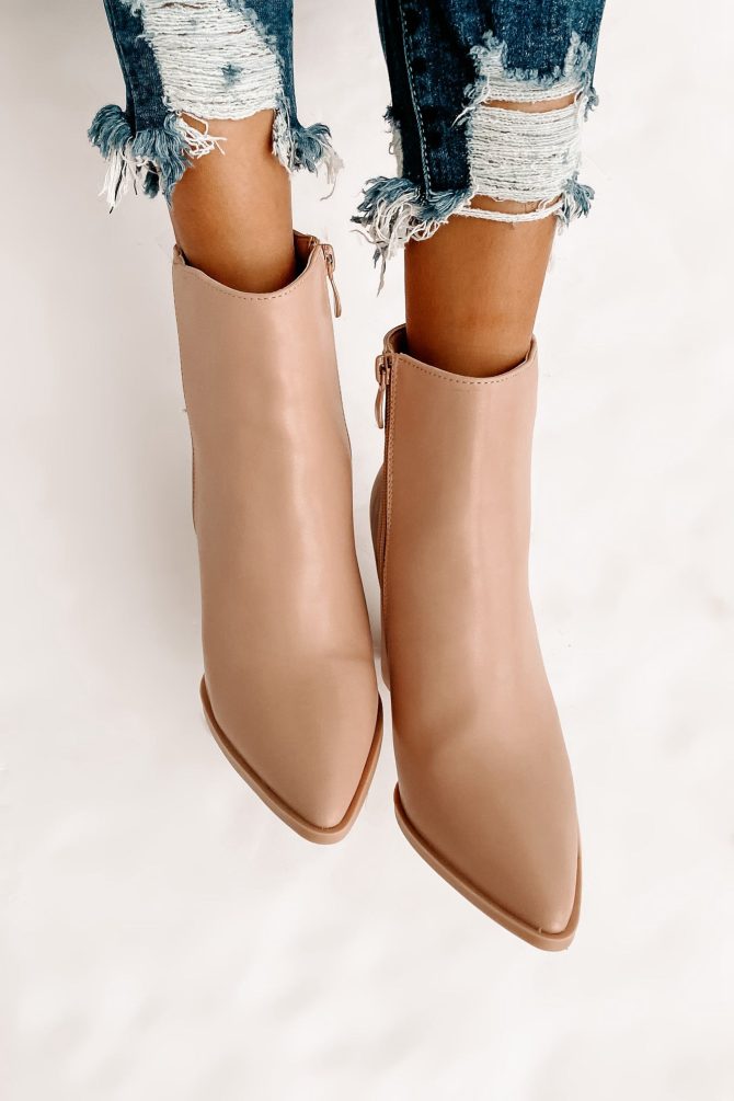 Obsession Game Pointed Toe Bootie (Taupe) · NanaMacs - Image 4