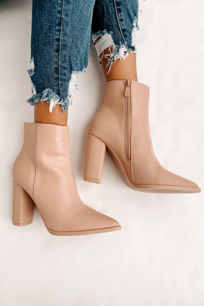 Obsession Game Pointed Toe Bootie (Taupe) · NanaMacs - Image 3