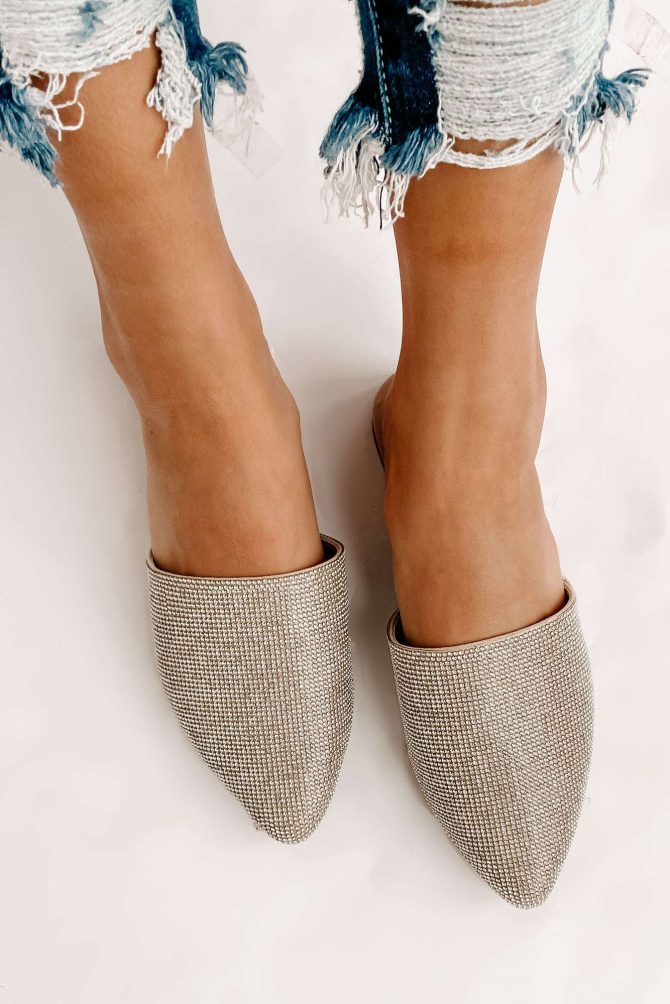 Boujee Business Rhinestone Mules (Natural) · NanaMacs - Image 4