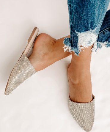 Boujee Business Rhinestone Mules (Natural) · NanaMacs