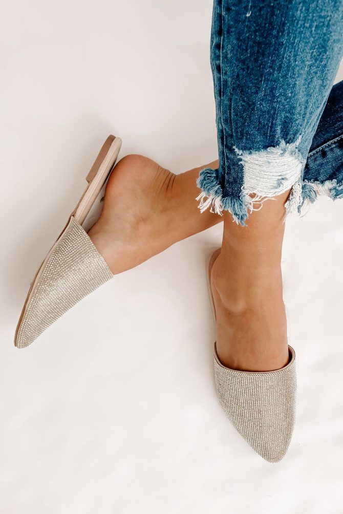Boujee Business Rhinestone Mules (Natural) · NanaMacs