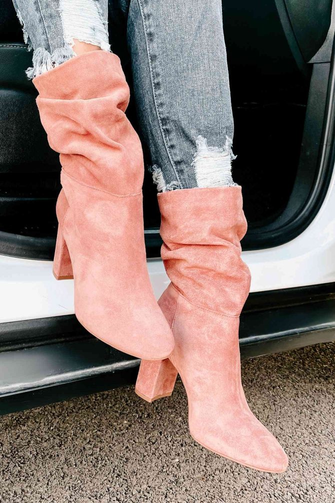 Forget Yesterday Slouchy Faux Suede Boots (Rose) · NanaMacs - Image 3