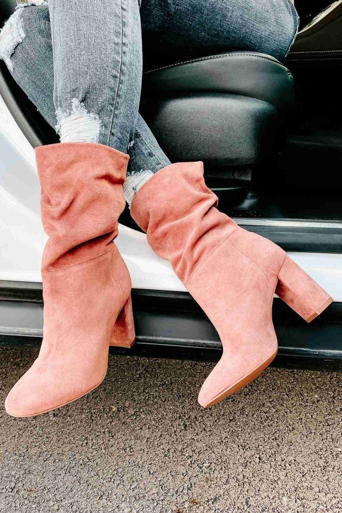 Forget Yesterday Slouchy Faux Suede Boots (Rose) · NanaMacs - Image 2