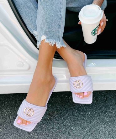 Chic Moments Quilted Sandal (Lavender) · NanaMacs