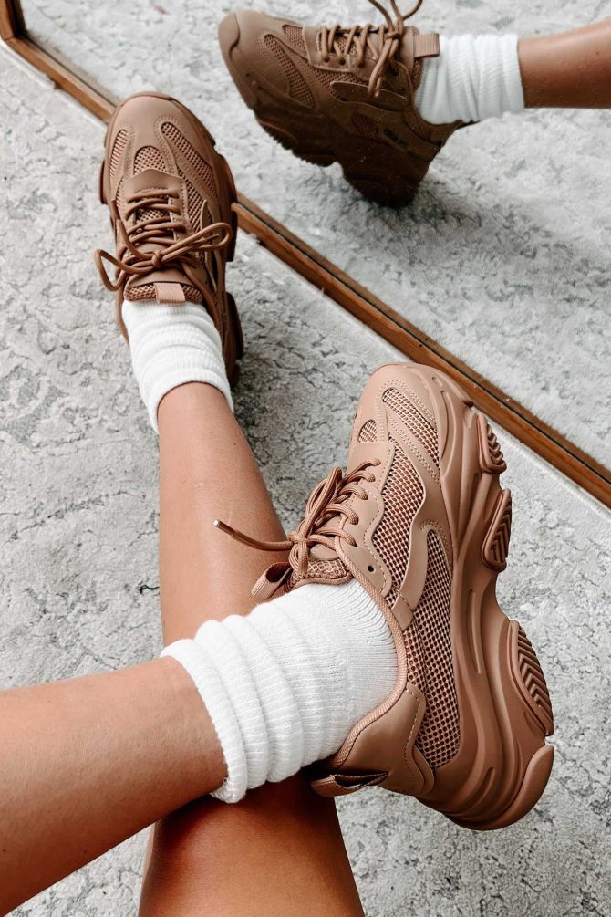 In My Possession Steve Madden Chunky Dad Sneakers (Almond) · NanaMacs - Image 3