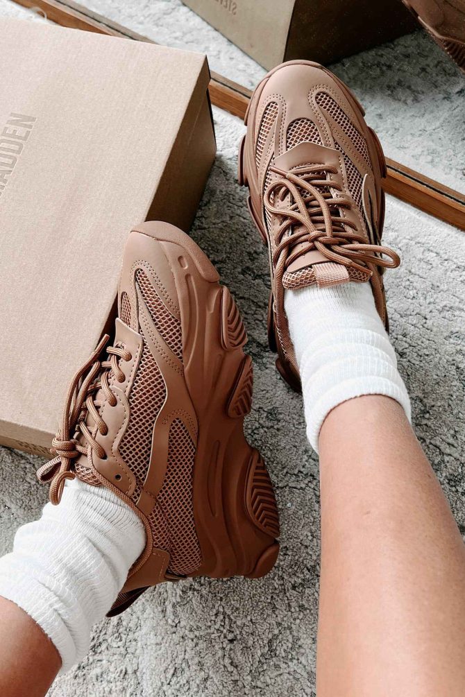 In My Possession Steve Madden Chunky Dad Sneakers (Almond) · NanaMacs - Image 4