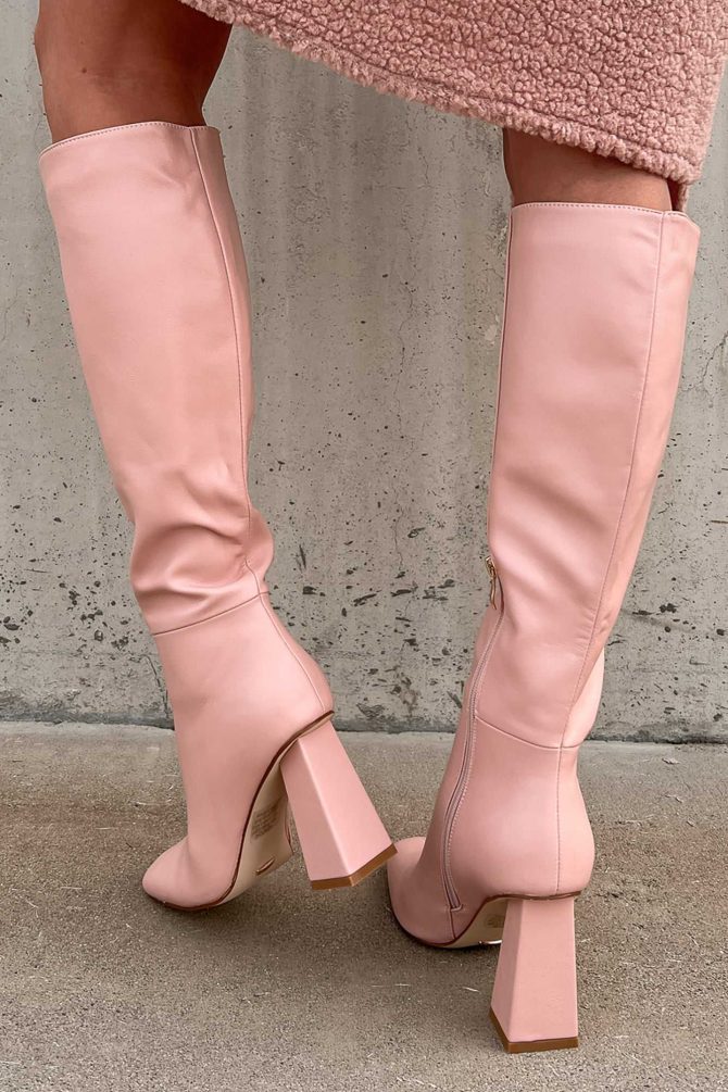 Scoring An Invite Faux Leather Knee High Billini Boots (Pink) · NanaMacs - Image 3