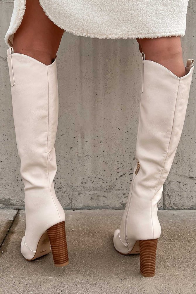 Hot Off The Press Knee High Billini Boots (Ivory) · NanaMacs - Image 4