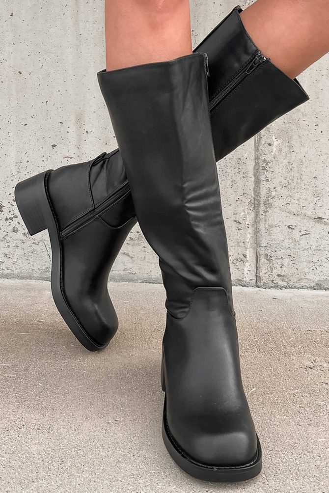 Vermont Strolls Mid-Shaft Faux Leather Boots (Black) · NanaMacs - Image 3