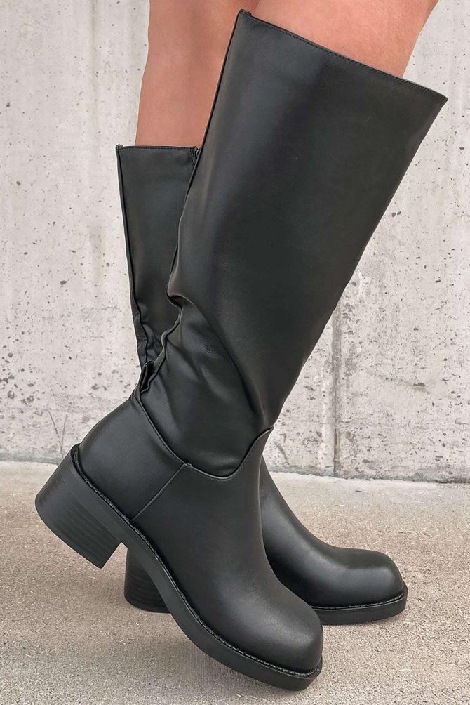 Vermont Strolls Mid-Shaft Faux Leather Boots (Black) · NanaMacs - Image 2