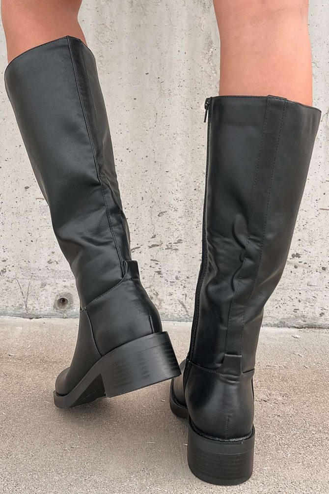 Vermont Strolls Mid-Shaft Faux Leather Boots (Black) · NanaMacs - Image 4