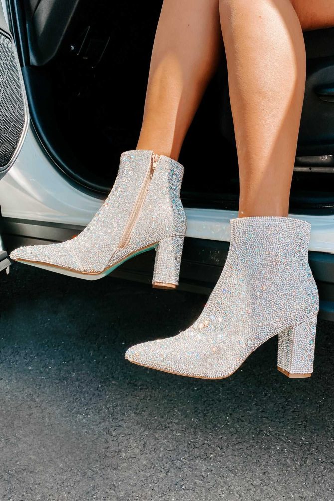 Too Fabulous For You Betsey Johnson Rhinestone Booties (Rhinestone) · NanaMacs - Image 2