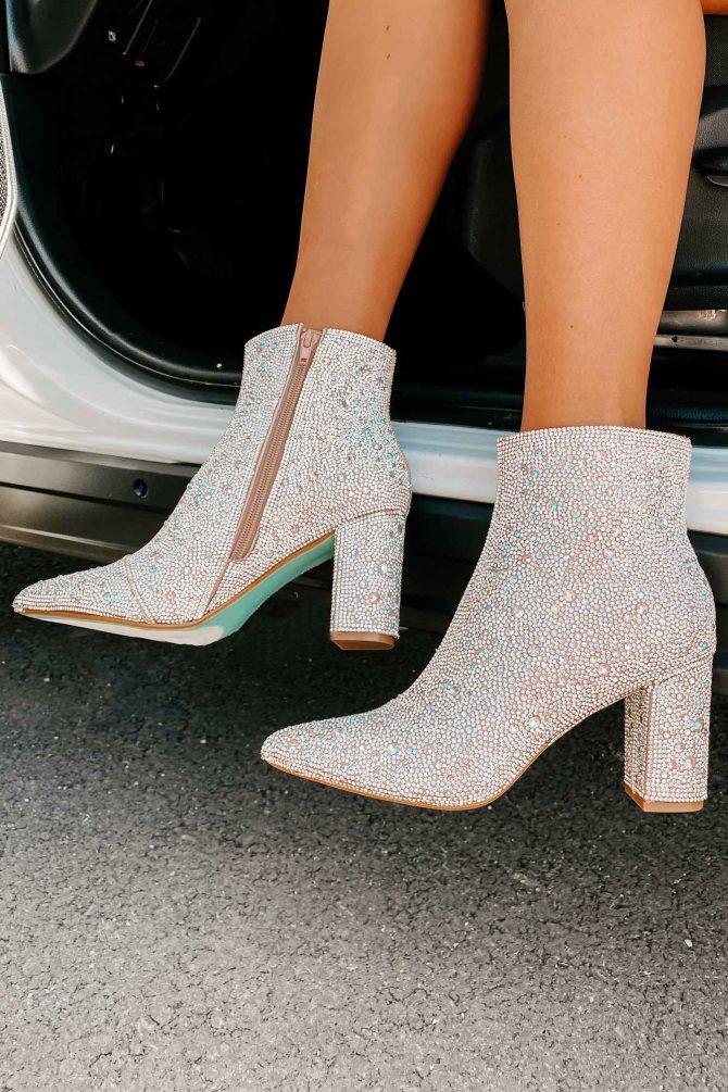 Too Fabulous For You Betsey Johnson Rhinestone Booties (Rhinestone) · NanaMacs - Image 3