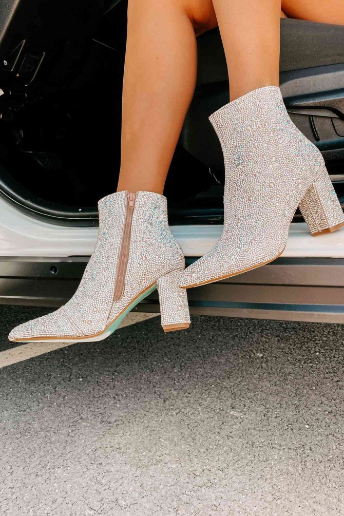 Too Fabulous For You Betsey Johnson Rhinestone Booties (Rhinestone) · NanaMacs - Image 4