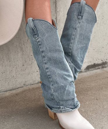 Lassy Steve Madden Denim Fabric Boots (Denim) · NanaMacs