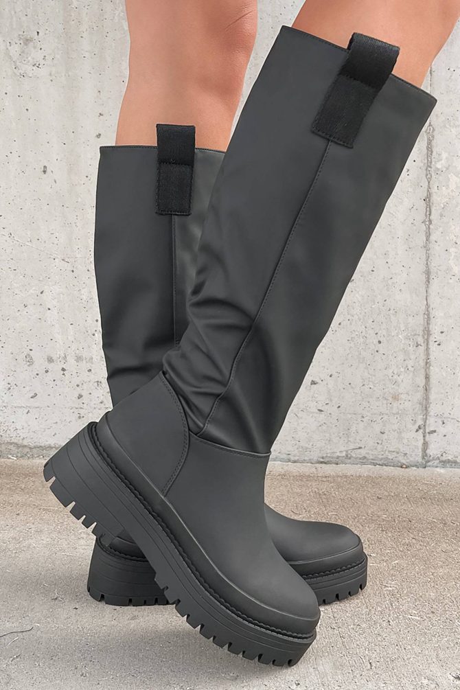 Forever That Girl Knee High Lug Sole Boots (Black) · NanaMacs - Image 2