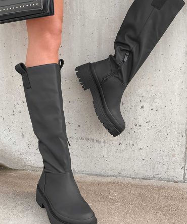 Forever That Girl Knee High Lug Sole Boots (Black) · NanaMacs
