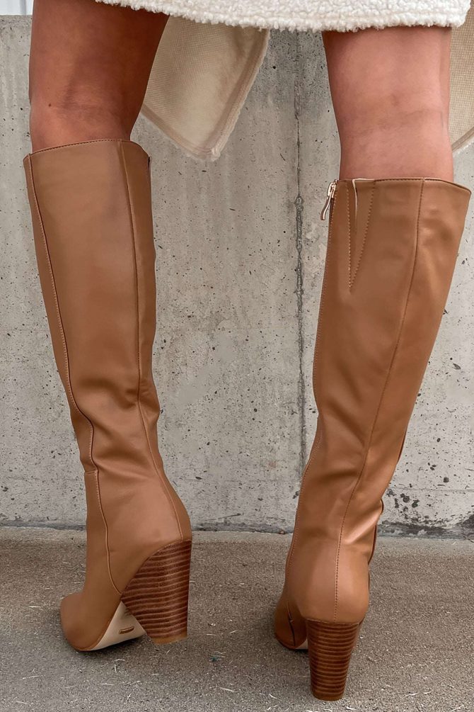Seal The Deal Faux Leather Knee High Billini Boots (Coffee) · NanaMacs - Image 4