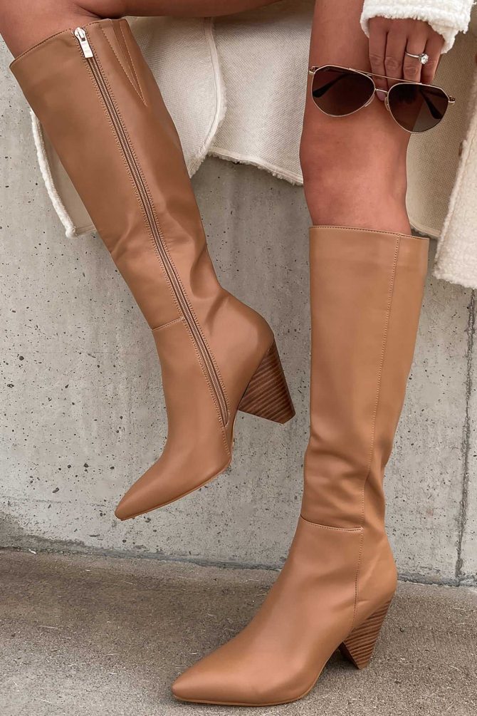 Seal The Deal Faux Leather Knee High Billini Boots (Coffee) · NanaMacs - Image 2