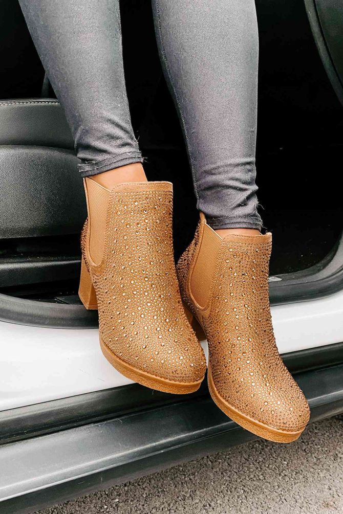 Bossy Behavior Rhinestone Booties (Gold) · NanaMacs - Image 4