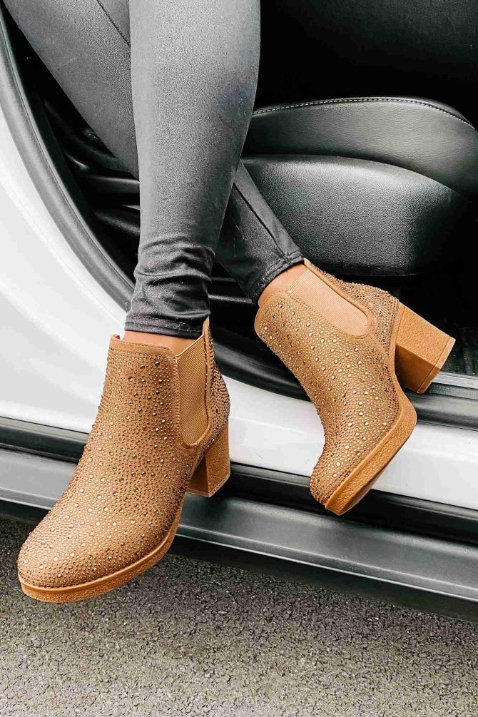 Bossy Behavior Rhinestone Booties (Gold) · NanaMacs - Image 3