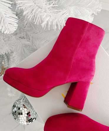 Kick Rocks Sis Faux Suede Platform Booties (Fuchsia) · NanaMacs