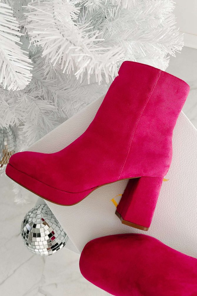 Kick Rocks Sis Faux Suede Platform Booties (Fuchsia) · NanaMacs