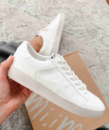 Old Friends Faux Leather Sneakers (White) · NanaMacs