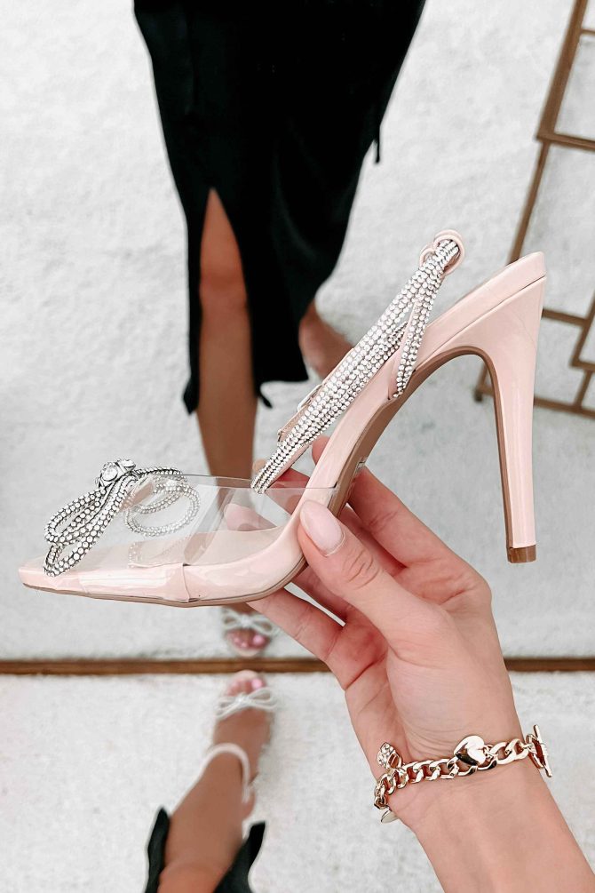 Getting Girly Rhinestone Bow Heel (Nude) · NanaMacs - Image 4