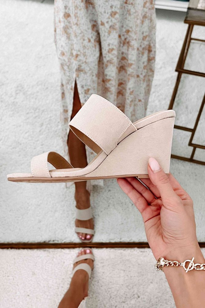 Fanciful Feelings Wedge Sandals (Nude) · NanaMacs - Image 2