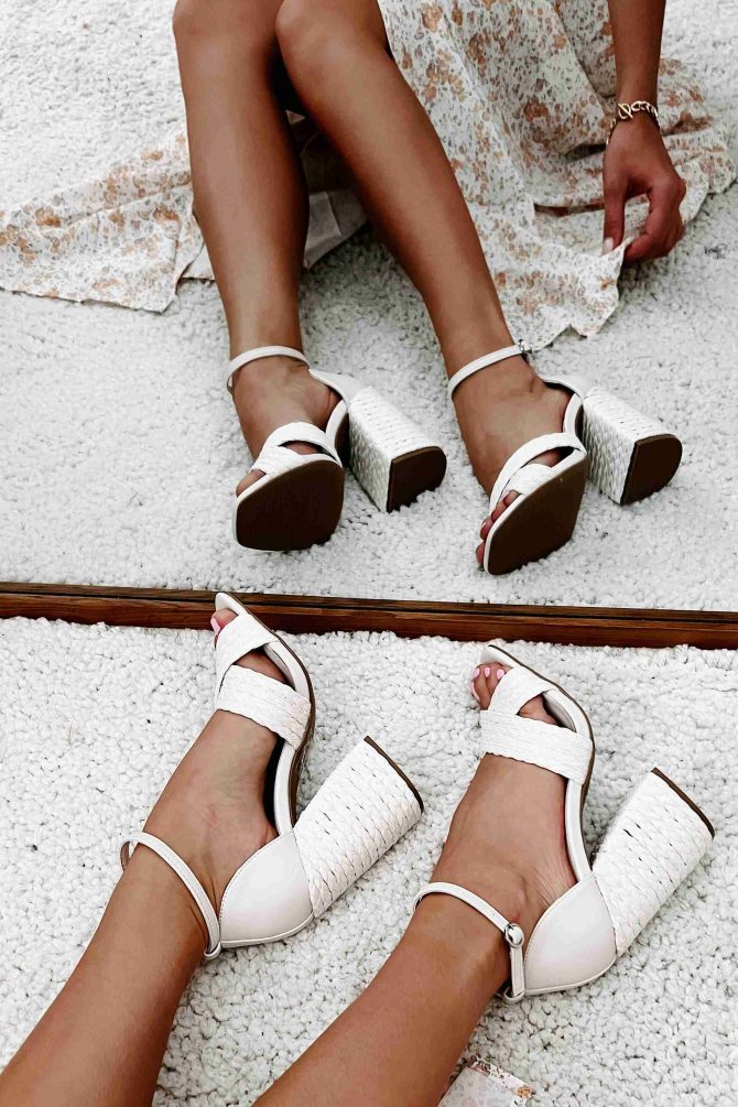 Harbor Hopes Braided Raffia Heels (Off White) · NanaMacs - Image 4