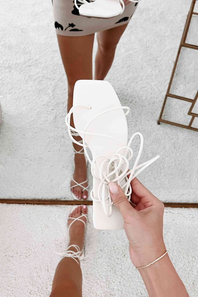 Fyri Square Toe Billini Strappy Sandal (Bone) · NanaMacs - Image 2