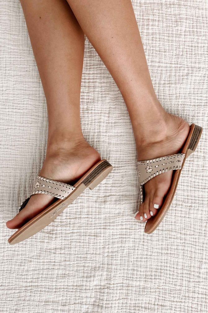 Leelynn Whip Stitched Faux Leather Sandals (Nude Combo) · NanaMacs - Image 3