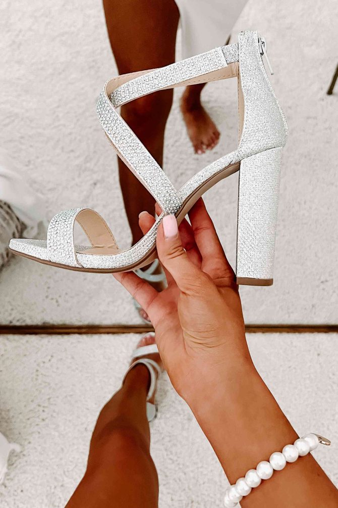 Future Star Rhinestone Heels (Silver Shimmer) · NanaMacs - Image 2