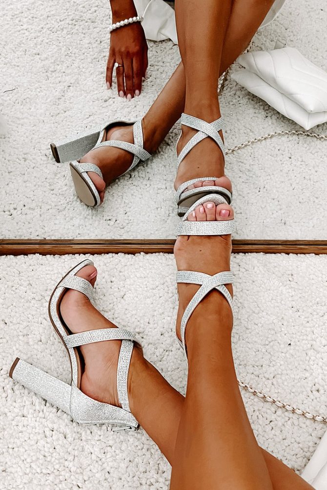 Future Star Rhinestone Heels (Silver Shimmer) · NanaMacs