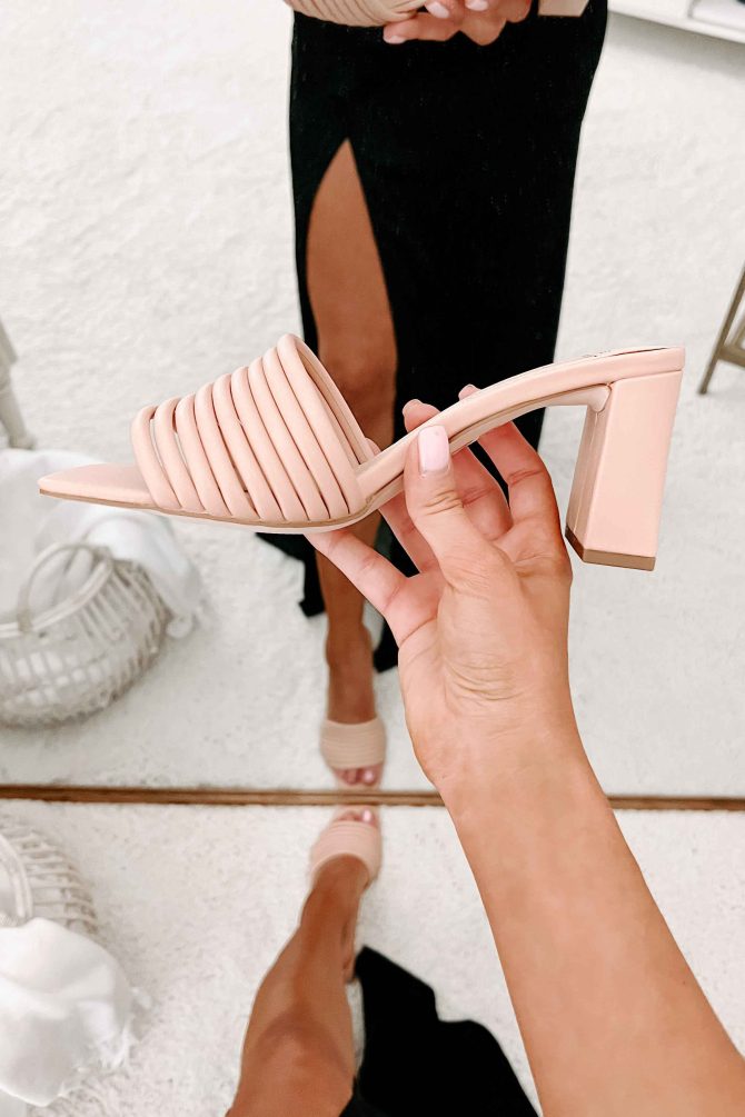 Delivering Perfection Strappy Heeled Sandals (Blush) · NanaMacs - Image 4
