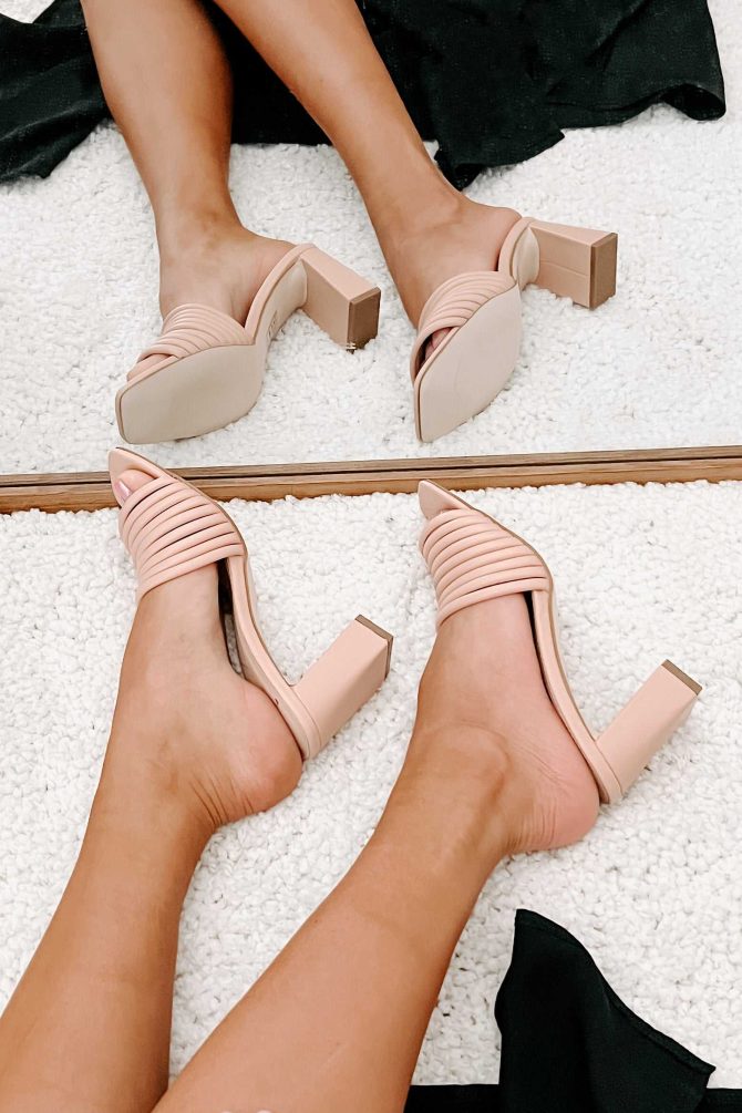 Delivering Perfection Strappy Heeled Sandals (Blush) · NanaMacs - Image 3