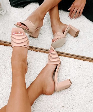 Delivering Perfection Strappy Heeled Sandals (Blush) · NanaMacs