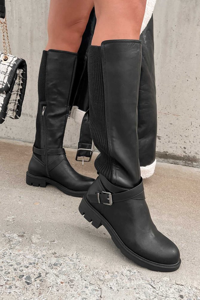 Waiting For Fall Knee High Boots (Black) · NanaMacs