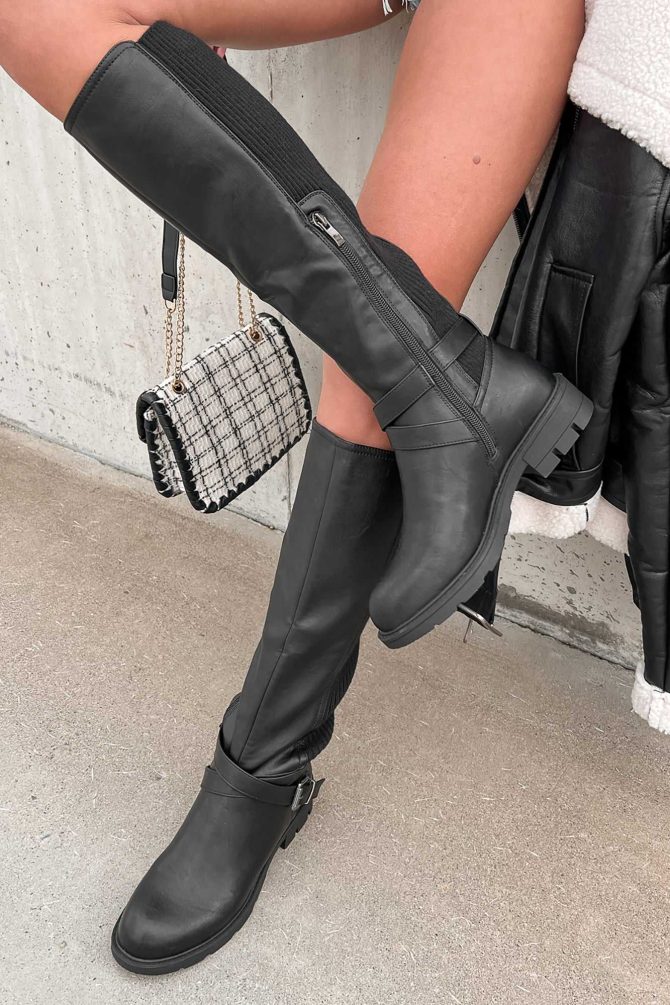 Waiting For Fall Knee High Boots (Black) · NanaMacs - Image 2