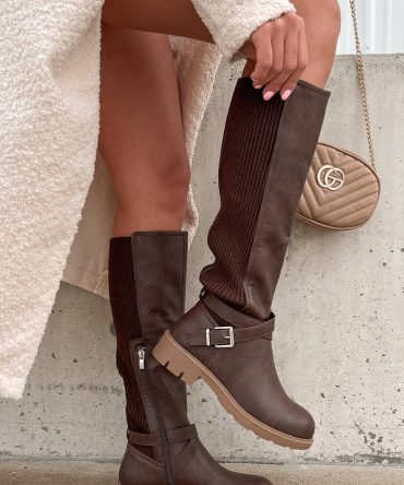 Waiting For Fall Knee High Boots (Chocolate) · NanaMacs