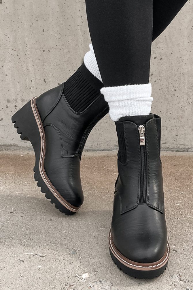 Being True To Myself Zip-Front Booties (Black) · NanaMacs - Image 3