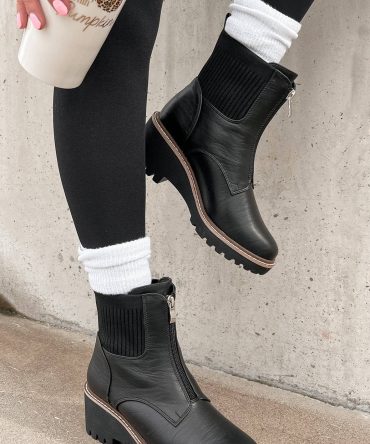 Being True To Myself Zip-Front Booties (Black) · NanaMacs