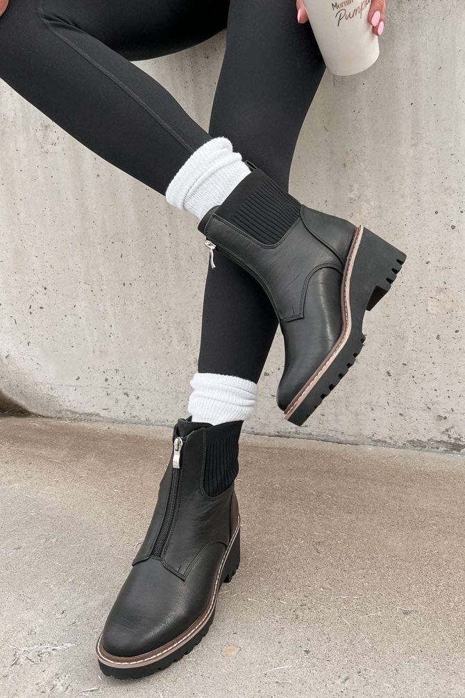 Being True To Myself Zip-Front Booties (Black) · NanaMacs - Image 2