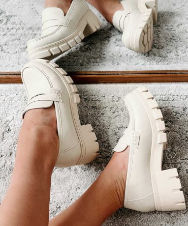 Be My Keeper Chunky Lug Sole Loafer (Ivory) · NanaMacs
