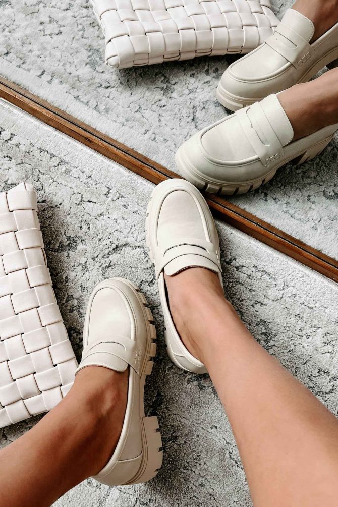 Be My Keeper Chunky Lug Sole Loafer (Ivory) · NanaMacs - Image 3
