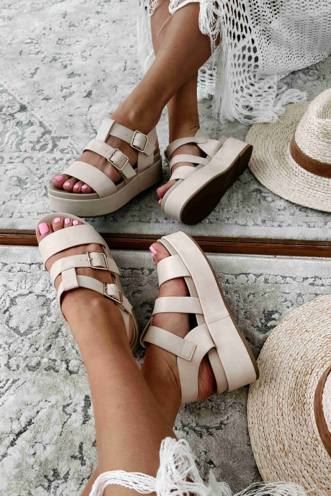 Drifting Away Platform Sandals (Natural) · NanaMacs - Image 2