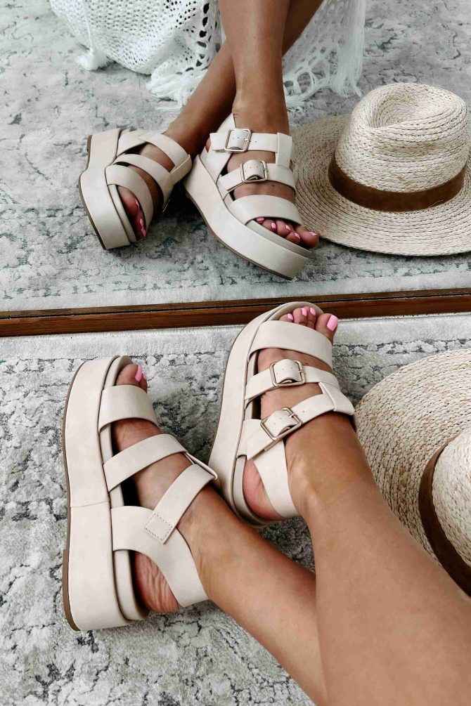 Drifting Away Platform Sandals (Natural) · NanaMacs