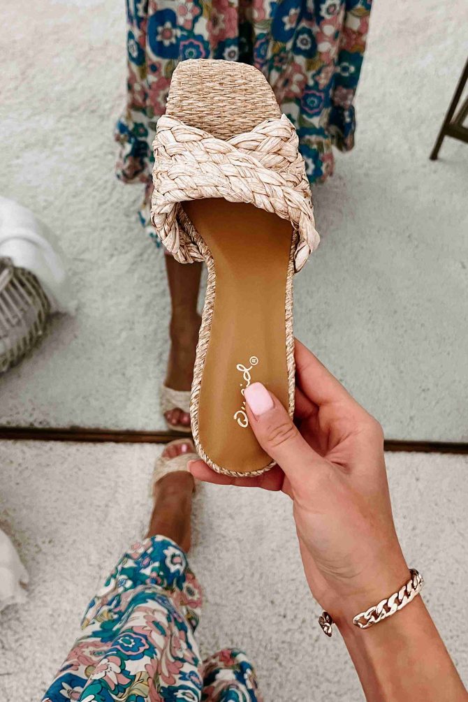 Resort Ready Twisted Woven Raffia Heels (Natural Raffia) · NanaMacs - Image 2